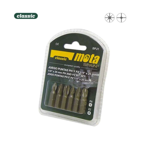 Jeu 6 Embouts De Vissage Phillips 1-2-3unit. 1-2-3 X 25mm Bpj1 Mota