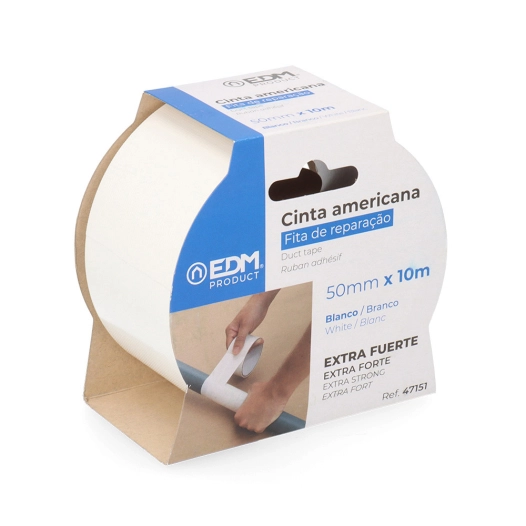 6 Ruban Américain Multifonction 10mx50mm Noir Edm