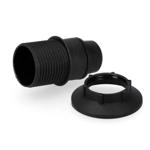 5 Douille E-14 À Visser + Anneau Sous Film Rétractable Noir Solera