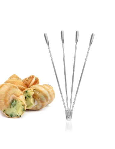 3 Set De 4 Brochettes Fruits De Mer Dimensions : 18cm (profondeur) Metaltex. Acier Inoxidable.