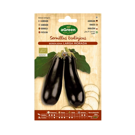 10 Sachet De Graines Eco Long Violet Aubergine Agreen
