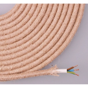 Cable De Corde De Jute Tissé Et Gainée D'un Tissu 3x0,75mm 25m Euro/M