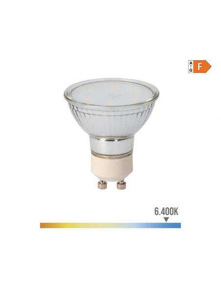 Ampoule Verre Dichroïque Led Gu10 5w 400lm 6400k Lumière Froide Ø5x5,5cm Edm