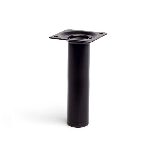 Pied Cylindrique En Acier Couleur Noire Mod. 401g. Dimensions Ø3x15cm 2-401g.150.03 Rei