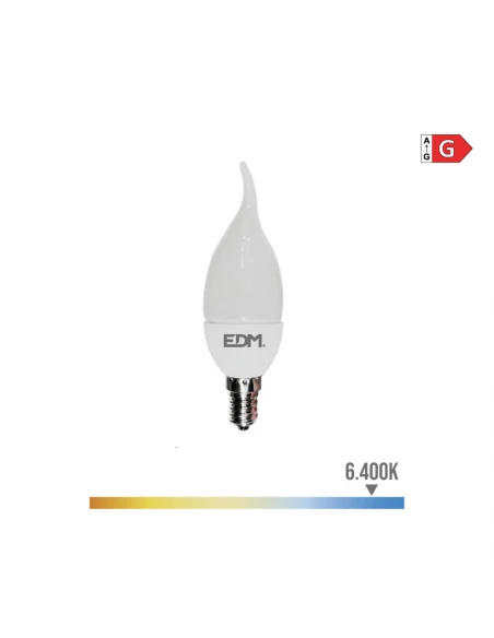 Ampoule Bougie Bohemia Led E14 5w 400lm 6400k Lumière Froide Ø3.8x12.5cm Edm