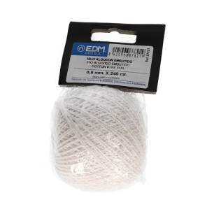 5 Fil De Coton Bobine 100gr/240mts - Blanc Edm