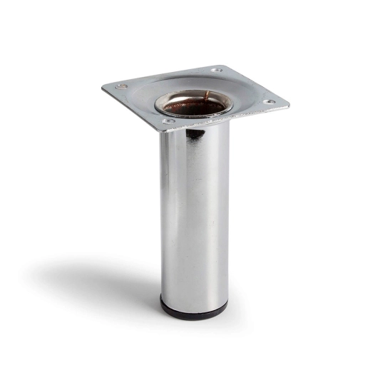 Pied Cylindrique En Acier Couleur Chrome Brillant Mod.401g. Dimensions Ø3x10cm 2-401g.100.21 Rei