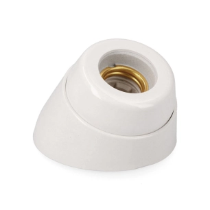 Douille Murale Courbe En Porcelaine E27 Sous Film Rétractable Edm