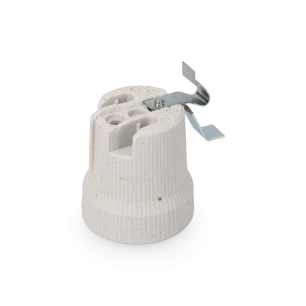 5 Douille En Porcelaine E-27 Pour Plafonnier Rétractable Solera