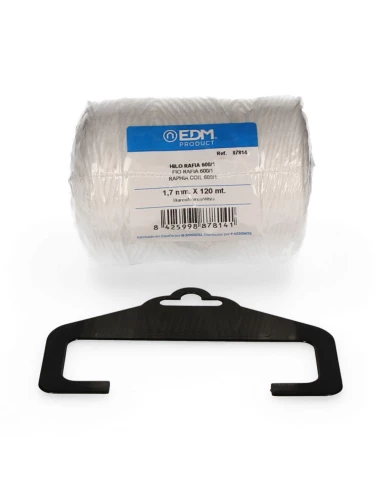 5 Bobine De Raphia 600/1 - 220 Gm/120 Mts - Blanc Edm