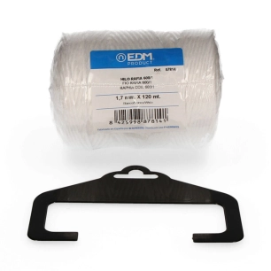 5 Bobine De Raphia 600/1 - 220 Gm/120 Mts - Blanc Edm