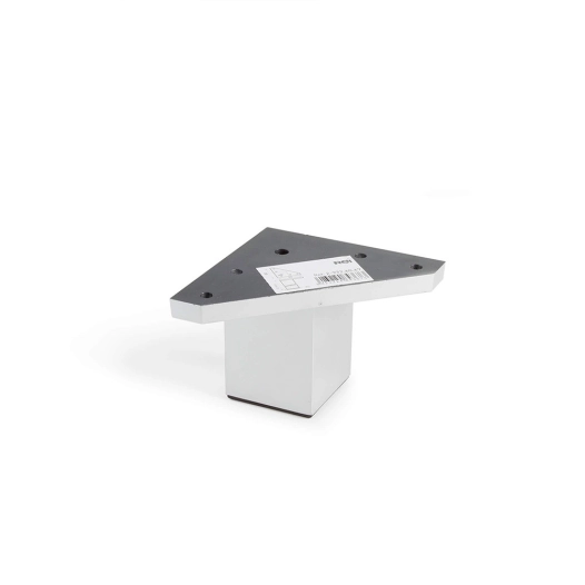 Pied De Coin Carré Abs Couleur Aluminium Mod.972. Dimensions 4,2x4,2x6cm Rei