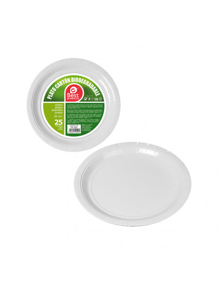 Assiettes Carton Blanches 20cm Écologiques, pratiques et résistantes - BEST PRODUCTS