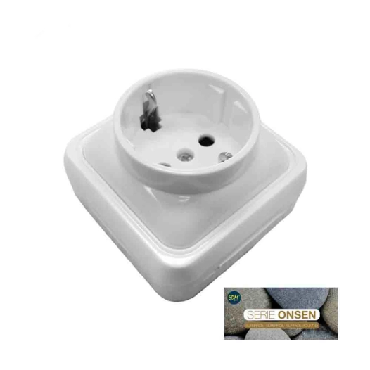 Prise Schuko T/Tl Surface ''SERIE Onsen'' (SAC Blister)