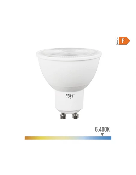 Ampoule Dichroïque Led Gu10 7w 550lm 6400k Lumière Froide 45° Ø5x5,5cm Edm