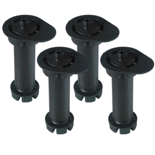 Pack 4 Pied De Meuble Ronde Pt11 130-200mm Ne 96301 Micel