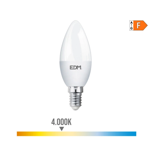 Ampoule Bougie Led E14 7w 600lm 4000k Lumière Du Jour Ø3.6x10.3cm Edm