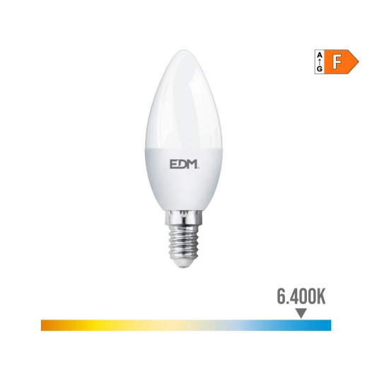 Ampoule Bougie Led E14 7w 600lm 6400k Lumière Froide Ø3.6x10.3cm Edm