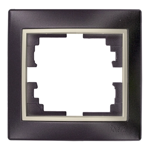 Cadre Pour 1 Element Cadre Noir Et Contour Perle 83x81x10mm S.Europa Solera Erp71nu