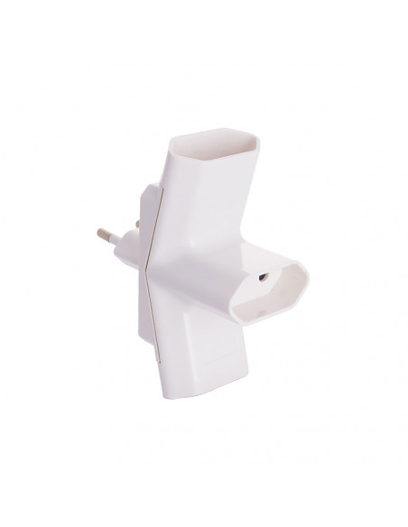 Adaptateur 3 Prises Solera Convertit une prise en trois, sécurité 10A/250V. - SOLERA