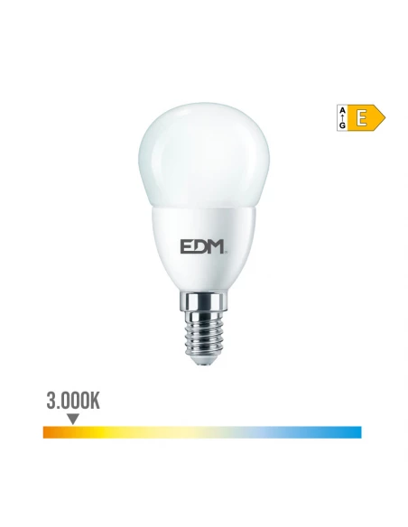 Ampoule Sphérique E14 7w 806 Lm 3000k Lumière Chaude Ø4.8x9.5cm Edm