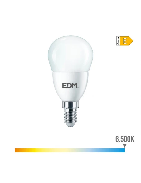 Ampoule Sphérique E14 7w 806 Lm 6500k Lumière Froide Ø4,8x9,5cm Edm