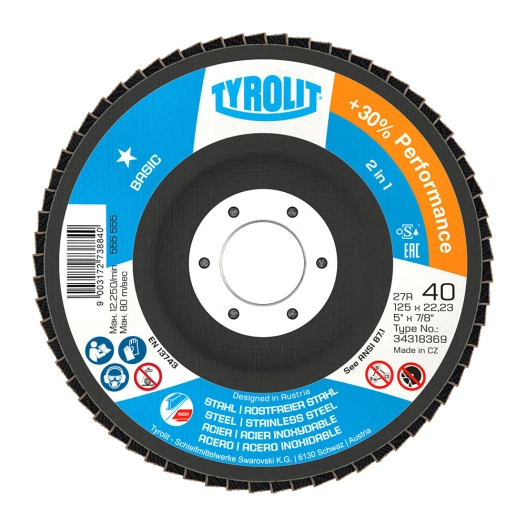 10 Disque À Lames 27cla Ø125x22,23 Za40q-B. Tyrolit