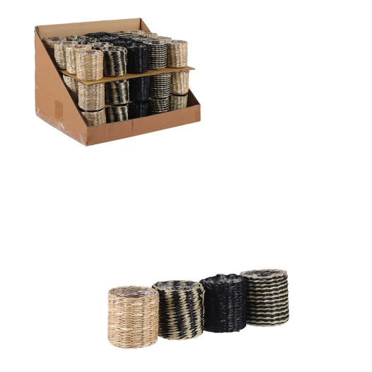 Panier Modèle Alexis Noir-Beige Ø7cm X 7cm H.