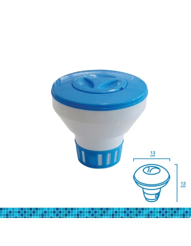 Petit Distributeur Chimique Flottant (GRANULES Ou Pastilles) Ø13x13cm Edm