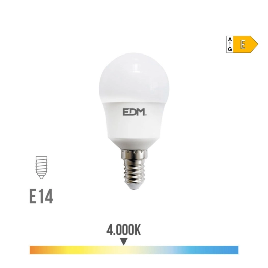 Ampoule Sphérique Led E14 8,5w 940lm 4000k Lumière Du Jour Ø4,5x8,7cm Edm