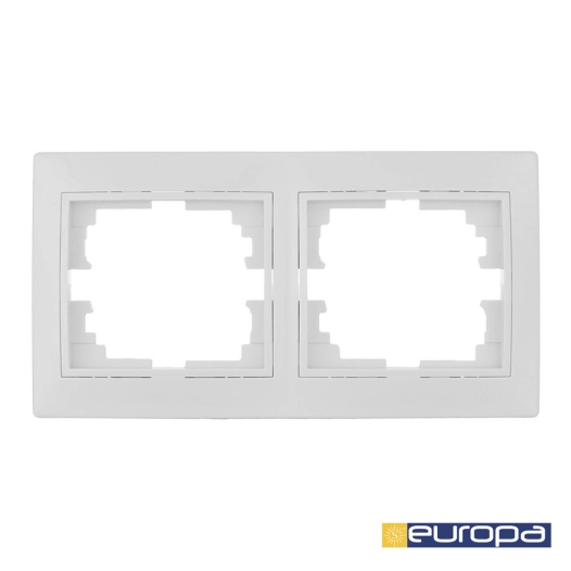 Cadre Horizontal Pour 2 Elements Blanc 154x81x10mm S.Europa Solera Erp72u