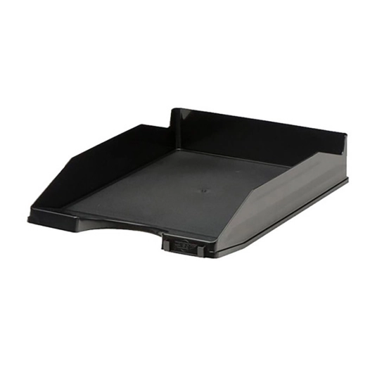 4 Plateau De Table Faibo 93 Noir Empilable 350x250x65mm