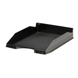 4 Plateau De Table Faibo 93 Noir Empilable 350x250x65mm