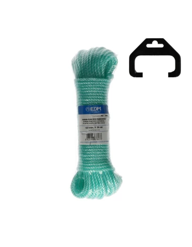 4 Écheveau Corde Plastique Verte 25 Mts Edm
