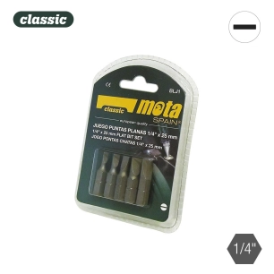 Jeu Embouts De Vissage Plats 1/4'' 5 Unit. X 25mm Blj1 Mota