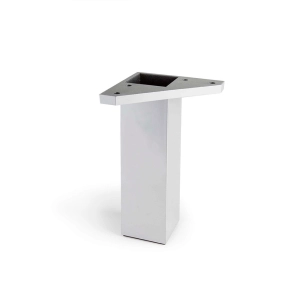 Pied De Coin Carré Abs Couleur Aluminium Mod.972. Dimensions 4,2x4,2x15cm Rei