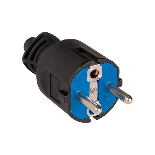 Fiche Caoutchouc Noir 16a 250v T/Tl Ip44 4.8mm 706c Solera