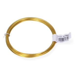 Pack 1 Unités Rouleau Fil Aluminium 1.5mm 5m D´Or