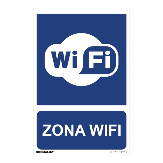 Panneau Utilisation Obligatoire ''ZONA Wifi'' (PVC 0.7mm) 30x40cm