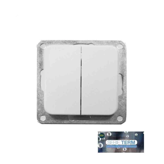 Double Interrupteur Encastrable ''TERM'' Edm (SACHET Blister)
