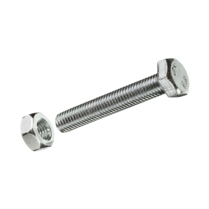 Boîte M 25 Unités. Vis Metrique Cab Hexagonale + Ecrou Zinc 2m 6x20mm Fadix