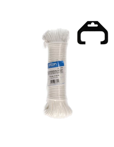 3 Écheveau Tressé Polypropylène Étendoir 25mts Blanc Edm