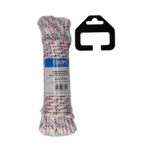 4 Écheveau Tressé Nylon 10mts Blanc Pointillé Edm