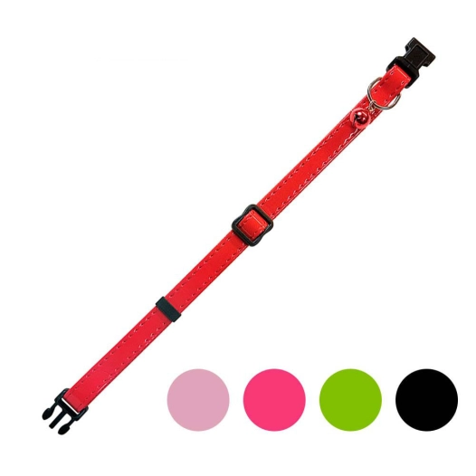 Collier Chat Cuir Mac Cuir Verni Couleurs Assorties Nayeco