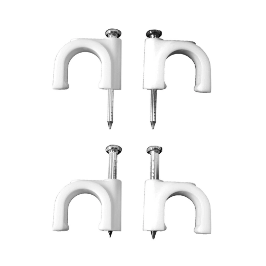 Agrafe Serre-Câble Blanche Pour Tuyau Tubulaire 2x1,5 N° 7 (BOÎTE 100 U.)