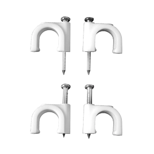 Agrafe Serre-Câble Blanche Pour Tuyau Tubulaire 2x2,5 N° 8 (BOÎTE 100 U.)