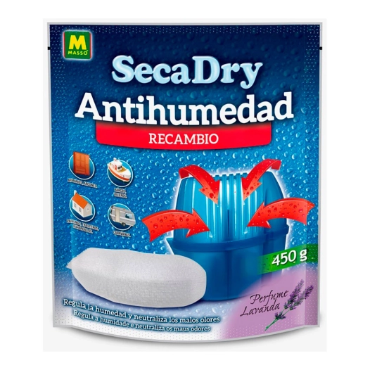 6 Rechange Secadry Anti-Humidité 450g 230010 Masso
