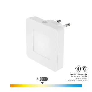 3 Lampe De Nuit Led 0.5w 5lm 4000k Carré Lumière Du Jour 6.5x4.5x6.5cm Edm