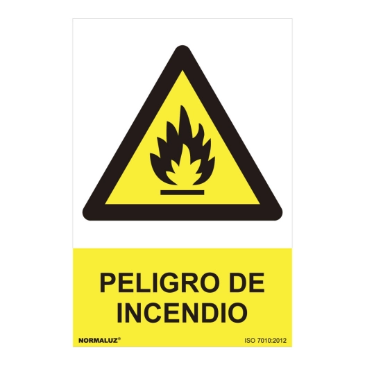 Panneau De Danger ''PELIGRO De Incendio'' (PVC 0.7mm) 30x40cm