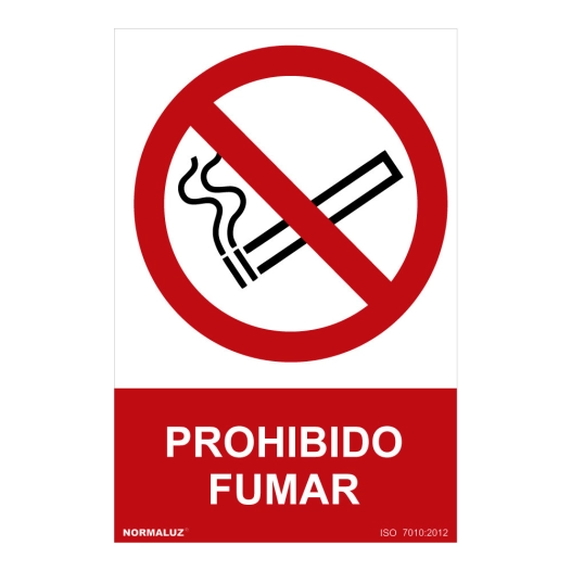 Panneau D'interdiction ''PROHIBIDO Fumar'' (PVC 0.7mm) 30x40cm
